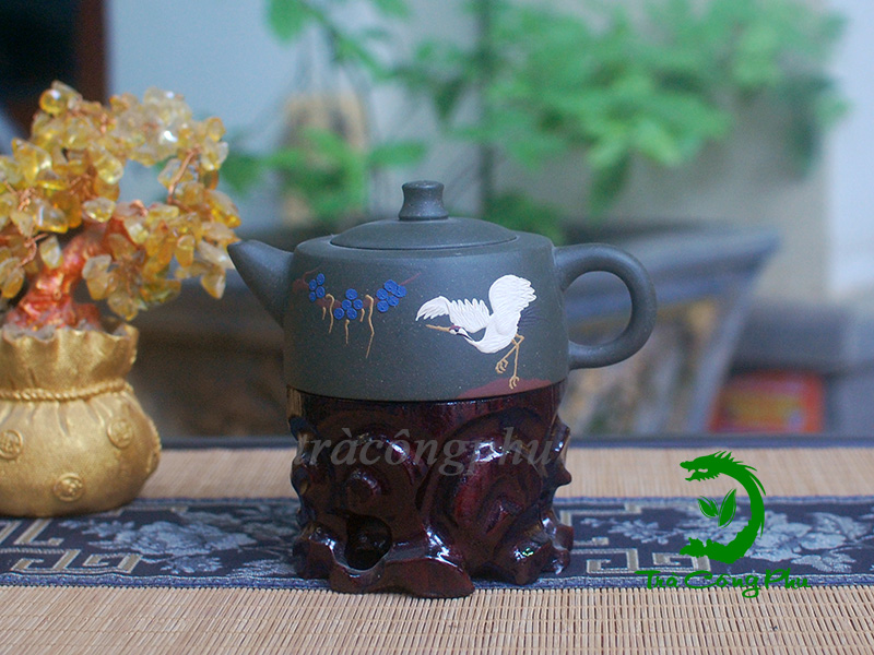 Ấm Tử Sa Hạc Ẩm Lam Hoa – ATS1447